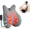 COMFIER Massaggiatore per la schiena per alleviare il dolore, cuscino di supporto lombare in memory foam con massaggio shiatsu, massaggiatore ergonomico per la schiena con calore al grafene