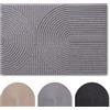 Blumtal zerbino esterno 90x150 cm - tappeto ingresso interno antiscivolo - zerbino da esterno con motivo - tappeti da esterno per porta d'ingresso - in poliestere resistente - Grigio