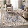 artyrugs Tappeto Lavabile in Lavatrice, 152x213cm, 75% Cotone Riciclato, Pelo Corto, Fondo Antiscivolo, Tappeti per Soggiorno, Camera da Letto, Cucina, Corridoio, Ufficio, Deserto Notturno
