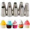 Xanewza Set di 10 Beccucci in Acciaio Inox, Beccucci Sac a Poche Grandi, Punte per Piping Grandi (1M, 2D, 2F, 4B, 6B, 1A, D66 et 233, 234, 234M) per Decorare Torte Crema Cupcake (10PCS Beccucci)