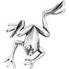 Kiss of Leather Ciondolo a forma di rana, in argento sterling 925, n. 4, Argento