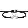 Shopsphère DISTRIBUTION Bracciale Bici | Gioielli Bicicletta | Ciclista | Regali Bici Donna Uomo Ragazza Ragazzo | Bracciali Silver Bike