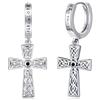 Redsun - Orecchini a cerchio in argento Sterling 925 con punta di freccia, stile vichingo, stile celtico, gioielli nordici, unisex, regalo per figlio