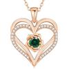 CDE Collana Donna Cuore Regalo Gioielli Donna Pendente Argento S925 Placcata Oro con Pietra di Nascita per Festa Della Mamma Compleanno San Valentino per Lei Mamma Fidanzata Moglie con 5A Cubic Zirconie