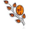 Copal Spilla Da Donna In Argento Con Ambra In Design Naturale Di Albero