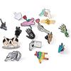 PH PandaHall PandaHall - Set di spille in lega smaltata con coniglietto, Zinco