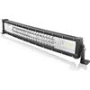 AUXTINGS 56 cm 22 pollici 270W curvo Barra luminosa a LED 7D Lente Raggio di alluvione Tripla fila LED Luci subacquee da lavoro per fuoristrada ATV AWD SUV 4WD 4x4 Camion, 12V 24V Impermeabile