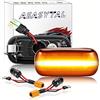 Asasytal Indicatori di Direzione LED Dinamico, SMD Luci Laterali per Auto Lente Affumicata con Canbus, Ambra Luminoso Compatibile con Audi A3 S3 8P A4 RS4/S4 RS4 B8 A6 S6 RS6 C5/C7 B7 8E0949127, 2 Pcs