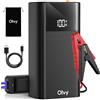 Olvy Avviatore & Power Bank 2-in-1 - 1500A di Picco, Avviatore di Emergenza 12V Portatile con Morsetti Intelligenti, Torcia LED, Uscita USB/Type-C, per Auto, Camion, Moto, Barche, SUV & Motori Pesanti