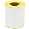 MD Labels Etichette termiche bianche su rotolo 100 x 120 mm 300 pezzi autoadesive permanenti, per codici a barre, etichette adesive bianche per scrivere etichette termiche