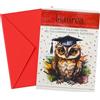 ICE TOYS biglietto auguri laurea formato 17 x 12 cm con rilievo made in Italy(Stile 3)