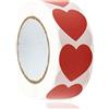 MERVYNGLYNNHUNTER 500 adesivi a forma di cuore, colore rosso, autoadesivi, per matrimonio, compleanno, confezione e decorazione per scrapbooking, matrimonio, 2,5 cm, 1 rotolo