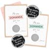Manahia - Set 2 Biglietti Gratta e Vinci Padrini - Vuoi essere il mio Padrino/la mia Madrina? - Idea Originale per Chiedere e Annunciare il Battesimo - Buste Kraft incluse