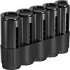Weskjer Dispenser Portamonete, Porta Monete Plastica Euro Facile Cambio Porta Monete per Auto Tassista/Bar Ristorante (nero)