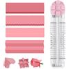Micacorn 4 in 1 Taglierina per Carta con Scala e Righello Laterale di Protezione, Tagliabile Linee Rette Tratteggiate Ondulate ecc., per Scrapbooking Fai Da Te Aula di Artigianato