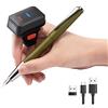Tera Mini Lettore di Codici a Barre CCD 1D Wireless con Bluetooth Connessione Wireless e Cablata a 2.4 GHz, Dito Portatile con Anello Indossabile Funziona, HW0011