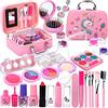 Purpledi Set da Trucco per Bambine 30 Pezzi Lavabile Makeup Set , Regali di Trucco Sicuri e non Tossici di Cosmetici per Bambini Trucco Giocattolo Regali di Compleanno di Natale per Ragazze