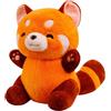 Mineup 35 cm Panda Rosso Giocattolo, Panda Rosso Peluche, Red Panda Plush, Bambola Cuscino, Kawaii Pand Plushie, Pand Ross Pupazzo, Giocattolo per Bambine Bambini Regalo