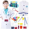 Hifot 23 Pezzi Costume da Scienziato Bambino,Camice da Laboratorio con Kit Esperimenti Scientifici Bambini di Gioco di Ruolo Regalo per Bambini e Ragazze Ragazzi 4-8 Anni