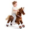 PonyCycle Simulazione Cavallo Giocattolo per Bambini Taglia 4 per 4-7 Anni, Giocattolo Cavalcabile Marrone con Ruote, Modello Y, con Suoni di Cavallo e Freni, Regalo di Natale per Bambini - Y374