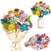 Aoksily 2180 Pezzi Set di Costruzione di Mazzetto di Fiori, 12 Set di Mazzetti di Fiori Artificiali per Adulti e Donne, Compatibile con la Collezione Botanica di Mazzetti di Fiori(non vaso)