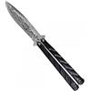 Coltello Butterfly con lama Decorata Grigia e Impugnatura Nera SCK(CW-195-4)