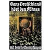 Schatzmix Blechschild 20x30 cm Volksempfänger Ganz Deutschland hört den Führer Wehrmacht Weltkrieg Deutsches Reich Meta Targa di Latta, Lamiera