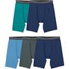 Fruit of The Loom Boxer da Uomo Standard Elasticizzati a 4 Vie, Biancheria Intima Leggera e Traspirante, Gamba Lunga e Regolare, Confezione da 6 Colori Assortiti
