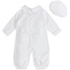 Lito Angels Abito da Battesimo con Cappello per Neonati Bambini, Taglia 9-12 Mesi, Bianco (Etichetta in Tessuto 9M)