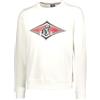 Bear Felpa Uomo Girocollo Stampa Logo Frontale a Contrasto Surfboard (XL, Bianco)