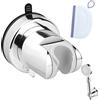 GZLCEU 1 Pezzi GZLCEU Supporto Doccia Ventosa, Regolabile ABS Supporto da Muro a Ventosa con Ventosa e 1 Raschietto per Casa, Hotel, Bagno, Doccia70×80×47mm(Argento)