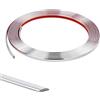 Zayejod PVC Flessibile Modanature Autoadesive Per Pareti,Striscia Decorativa Autoadesiva Peel e Stick Trim Per Piastrelle,Specchi,Soffitti,Pavimenti,Pannelli,Armadi(Argento,12mm/5M)