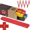 M METRIE Metrie BLOCK52 Holz Zollstock/Zollstöcke 10x Stück|2m langer Gliedermaßstab, Meterstab mit Duplex-Teilung - Bunt (BLOCK52-10x Bunt) Hergestellt in der EU