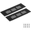 QUARKZMAN Griglia Ventilazione Rettangolare, Copertura Ventilazione Alluminio Maglia Lega d'Alluminio con Viti Montaggio per Armadio Armadio Scarpe Armadio (150x50mm/6x2, Nero)
