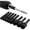 Bestgle 8 adattatori per boccola maschile a vite da 1/4 a asta esagonale macchina per maschiatura quadrata pilota filettatura adattatore maschile per trapano elettrico (M4/M5/M6/M8/M10/M12/M14/M16)