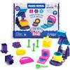 Educational Insights Learning Resources Playfoam Svela la Sabbia Magica, Giochi sensoriali per Bambini di età 3+, 1,3 kg di Sabbia da Gioco, 4 Colori, 11 Strumenti, Non Si asciuga, Crea Una Fetta e Rivela i Tuoi Disegni