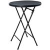 TAVOLO SNAK RATTAN CM.80 H.110 ANTRACITE