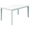 Generico Tavolo in Resina Nabucco Elite Dimensione 140x80 Bianco