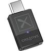 Creative BT-W5 Trasmettitore Audio Smart Bluetooth 5.3 con aptX Adaptive, Audio ad alta risoluzione a 24 bit/96 kHz, funzione di commutazione del dispositivo, funziona con PC/Mac/console di gioco
