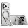 Ringke Dual Magnetic Smart Holder, Compatibile con Custodie Magnetiche per Smartphone, Accessorio per Presa Magnetica Bifacciale con Angolazione Regolabile con Funzione di Supporto - Satin Silver