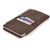 Dockem Busta Portafoglio Provincial per iPhone 11-15 Pro Max, 14-16 Plus, XS Max, 6-8 Plus (6.5/6.7 inch) - Custodia in Pelle Sintetica Stile Vintage con 2 Tasche Carte [Marrone]