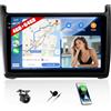 CAMECHO [4+64G] Android 15 Carplay Autoradio per VW Polo 6R 6C 2010-2016, Navi Carplay Android Auto Wireless, Schermo INCELL da 9 Bluetooth Stereo GPS WiFi FM/RDS Mirror Link +Telecamera Posteriore