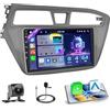 Hikity [8 Core 4+64GB] Android Autoradio per Hyundai i20 2015-2018 CarPlay Android Auto Senza Fili Bluetooth 9 Radio Auto Schermo con DSP Navi WiFi Bluetooth FM RDS SWC