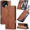 Jasonyu Cover per Oppo Find X9 Pro, Portafoglio PU Pelle Custodia, Marrone | Flip Libro, Slot Porta Carte, Magnetica, Funzione Supporto, TPU Antiurto