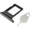 OnlyTech - Vassoio della Scheda SIM di Ricambio per iPhone 13 PRO Max Nero (Grafite) - con Guarnizione installata + Strumento di Estrazione