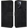 Bravoday Cover per Oppo A57S / A57 4G / A77 5G, Flip Custodia in Pelle PU con Slot per Schede, Portafoglio Custodia per Oppo A57S / A57 4G / A77 5G, Nero