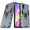 MaiJin Compatibile con Samsung Galaxy M51 Cover, Custodia Armor Anello Cavalletto (Funziona con Il Supporto Magnetico per Auto) Case Paraurti (Blu Navy)