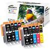 Starlet24 10x 525xl 526xl Cartucce Compatibili per Canon PGI-525 CLI-526 per Pixma MG5150 MG5250 MG5340 MG5350 MG6150 IP4850 IP4950 IX6550 (2 PGBK,2 Nero, 2 Ciano, 2 Magenta, 2 Giallo)