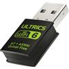 ULTRICS Chiavetta WiFi USB per PC, 600mbps Dual Band 5GHz/2.4GHz Adattatore di Rete Wireless per PC/Desktop/Laptop, Adattatore WiFi, Dongle Bluetooth, Ricevitore WiFi Compatibile con Windows 11/10/8.1