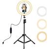 Generico ELLENNE ANELLO LUMINOSO LED Selfie Luce Ring Light 26cm Smartphone